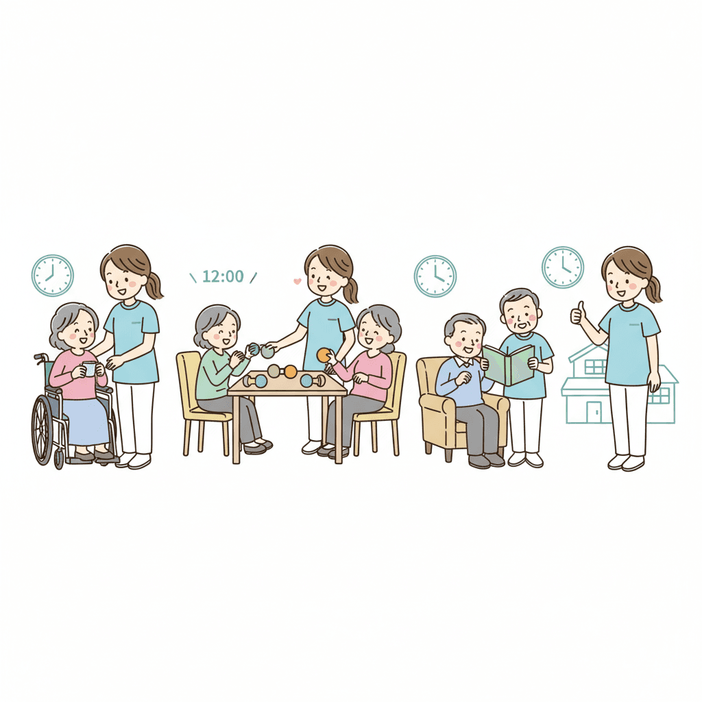 特養の1日の流れ｜介護職員のスケジュールを日勤・夜勤別に解説