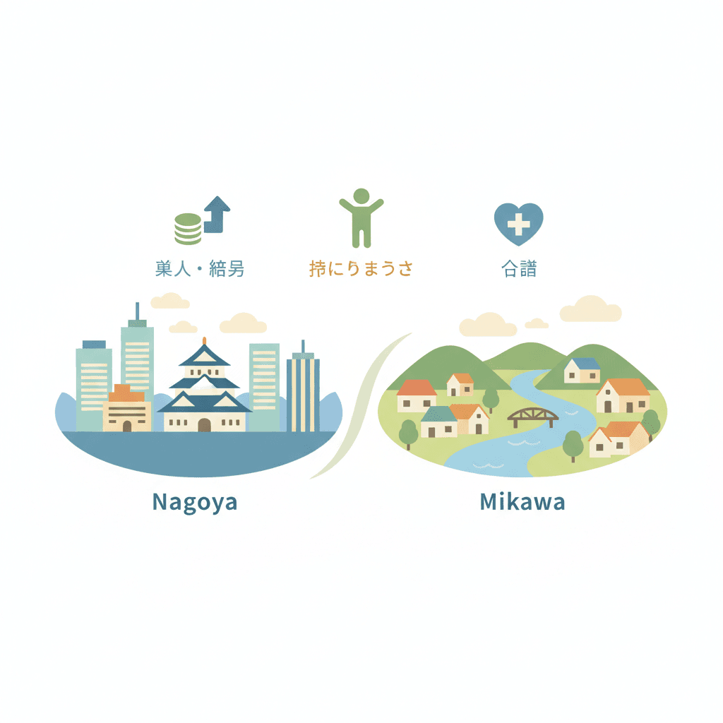 名古屋vs三河|愛知県の介護求人エリア比較と選び方ガイド