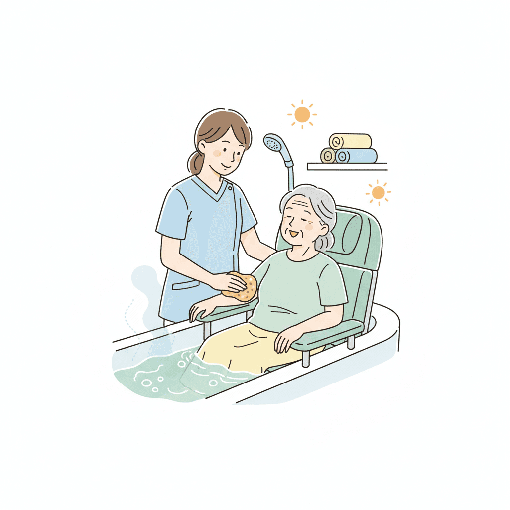 介護の入浴介助完全ガイド|手順・注意点・機械浴・ヒートショック対策【2026年版】