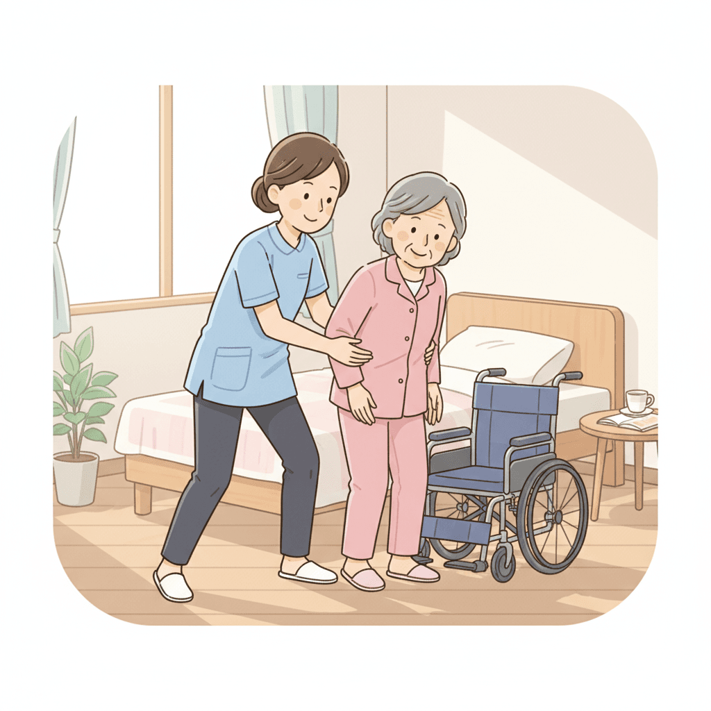 介護の移乗介助|ボディメカニクス8原則と腰痛を防ぐ手順