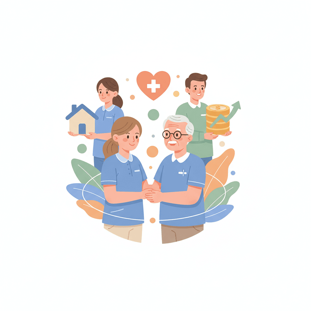 介護職の社会保険・福利厚生完全ガイド|健康保険・厚生年金・住宅手当・退職金まで【2026年版】