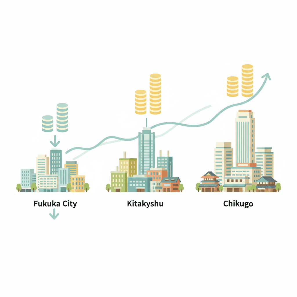 福岡県介護の給料|福岡市より北九州・筑後が高い理由