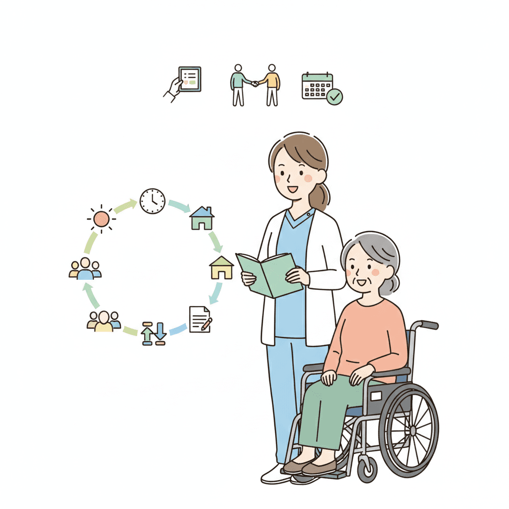 ケアマネジャーの仕事内容とは?1日の流れ・やりがい・大変なことを解説