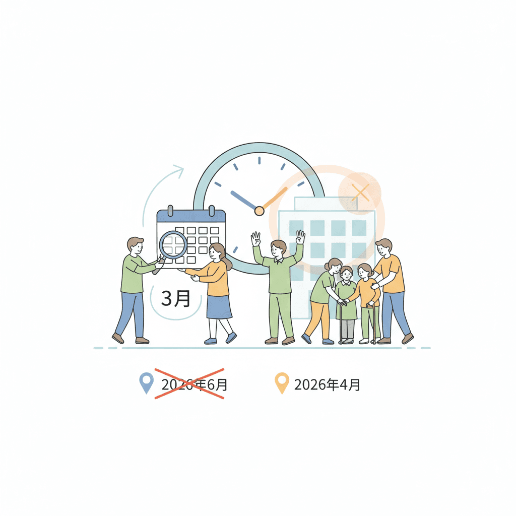 介護事業所の人員欠如減算 3ヶ月猶予へ|厚労省方針・人手不足で2026年6月適用【2026年4月】