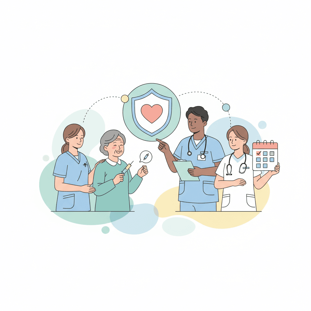 介護職の健康管理と予防接種|定期健診の義務・ワクチン・事業所の責任範囲