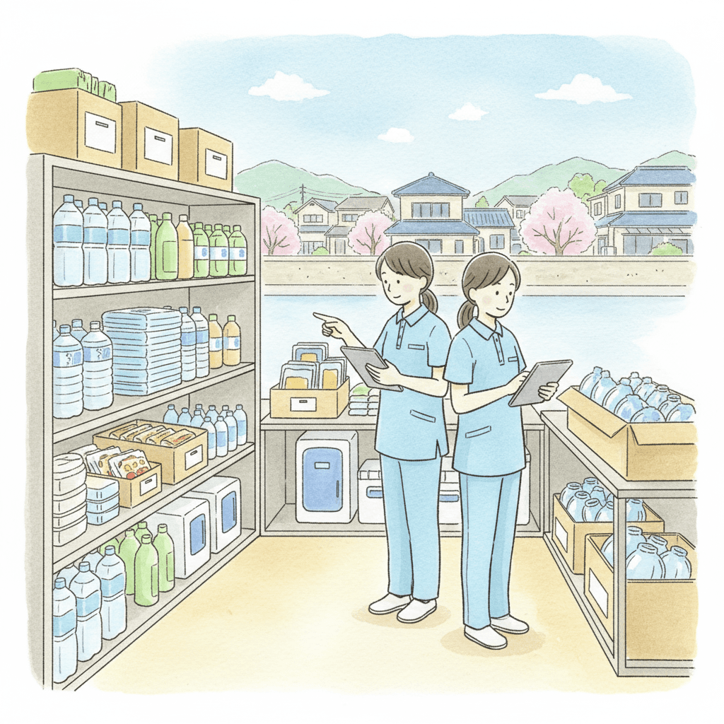 厚労省通知Vol.1494を読み解く|介護施設等災害時情報共有システムに「平時の備蓄状況報告機能」が追加、特養・老健等に求められる対応