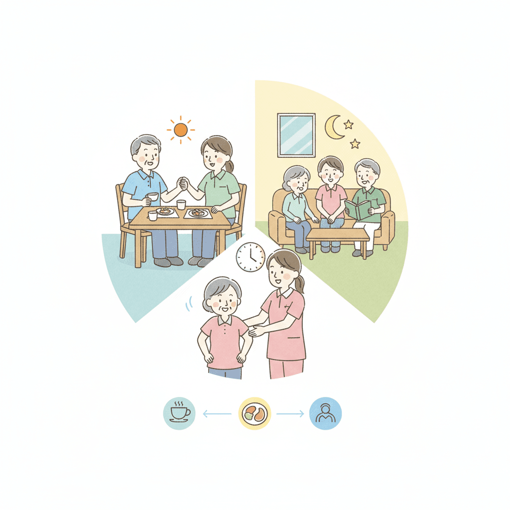 サ高住の1日の流れ|シフト別のスケジュールと業務内容