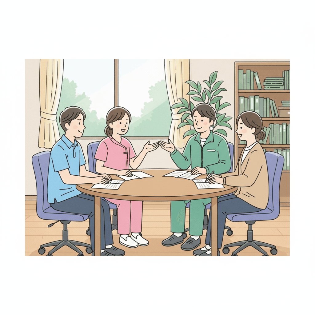 介護現場のチームケアとは|多職種連携・申し送り・カンファレンスで質を高める実践法