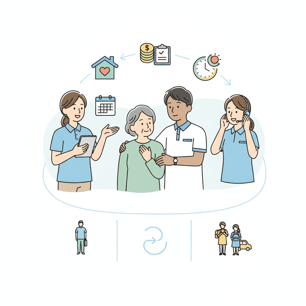 訪問介護の正社員はどう働く?月収・1日のリアル・登録ヘルパーとの違い