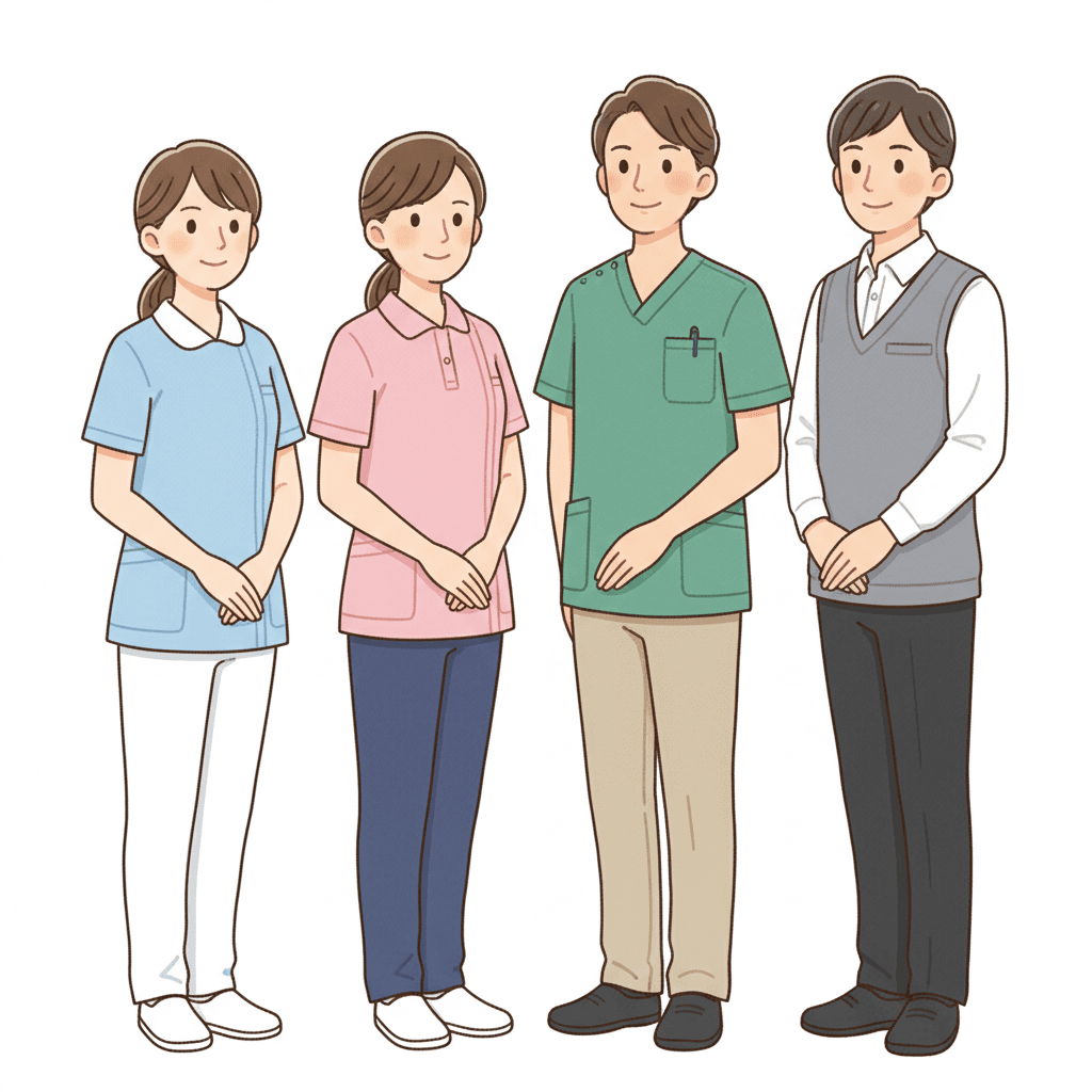 介護職の服装・身だしなみ完全ガイド|制服・髪色・ネイル・アクセサリーのルール【2026年版】