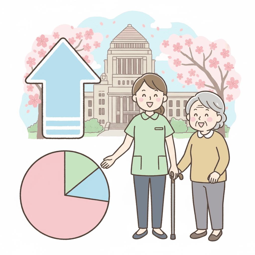 令和8年度予算成立、介護報酬6月から引き上げへ|高市首相「経済・物価の動向を適切に反映」