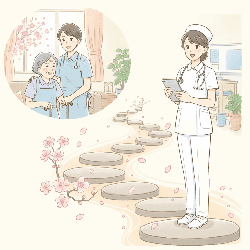 介護職から看護師になるには?准看護師経由の2段階ルートと費用・給付金を解説