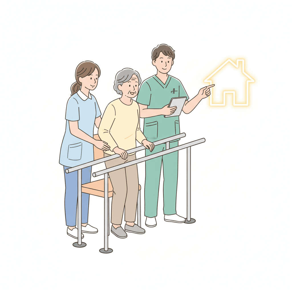 派遣で老健(介護老人保健施設)で働く|時給1,400円台・リハ職連携・在宅復帰支援の実務