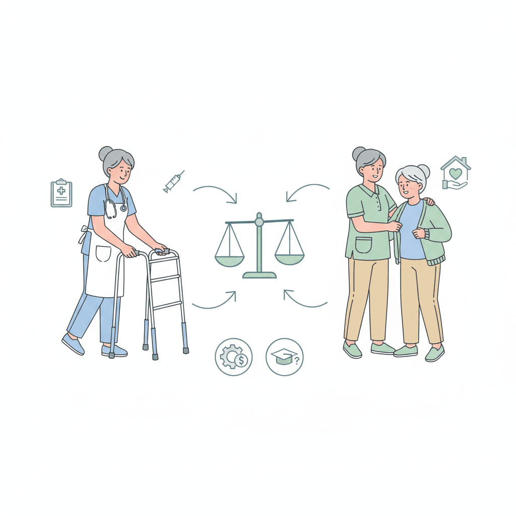 看護助手と介護職の違い完全比較|仕事内容・給料・資格・どちらが向いている?【2026年版】