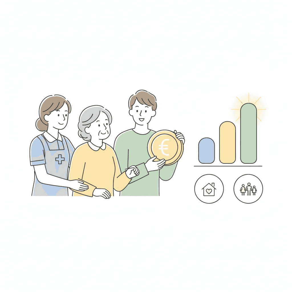 介護職の手取り額シミュレーション|月収別・家族構成別で計算【2026年版】