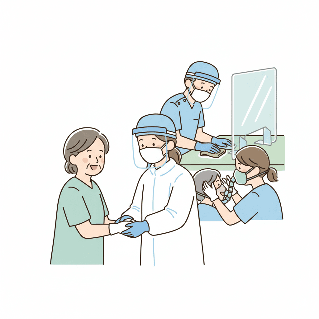 介護現場の感染対策完全ガイド|標準予防策からノロ・インフル・コロナ・疥癬まで実務と転職チェック