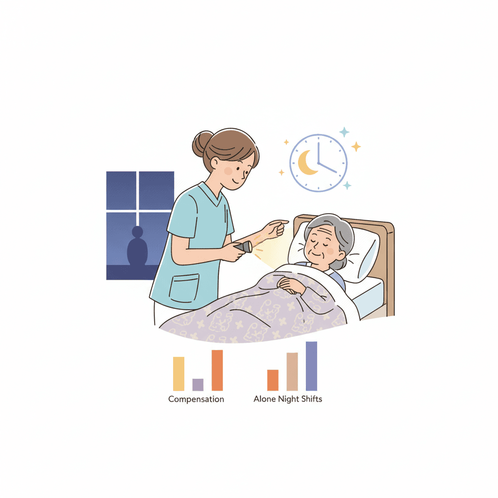 介護職の夜勤完全ガイド|手当相場・スケジュール・一人夜勤の実態【2026年版】