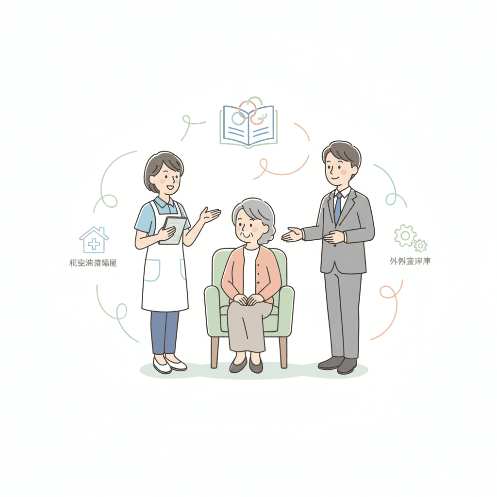 有料老人ホームのケアマネ|介護付きの計画作成担当者と住宅型の外部連携をやさしく整理