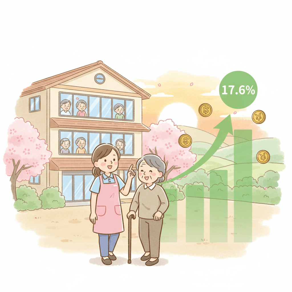 特養の処遇改善加算が最大17.6%に|2026年度の加算率・算定要件・賃上げ額を詳しく解説