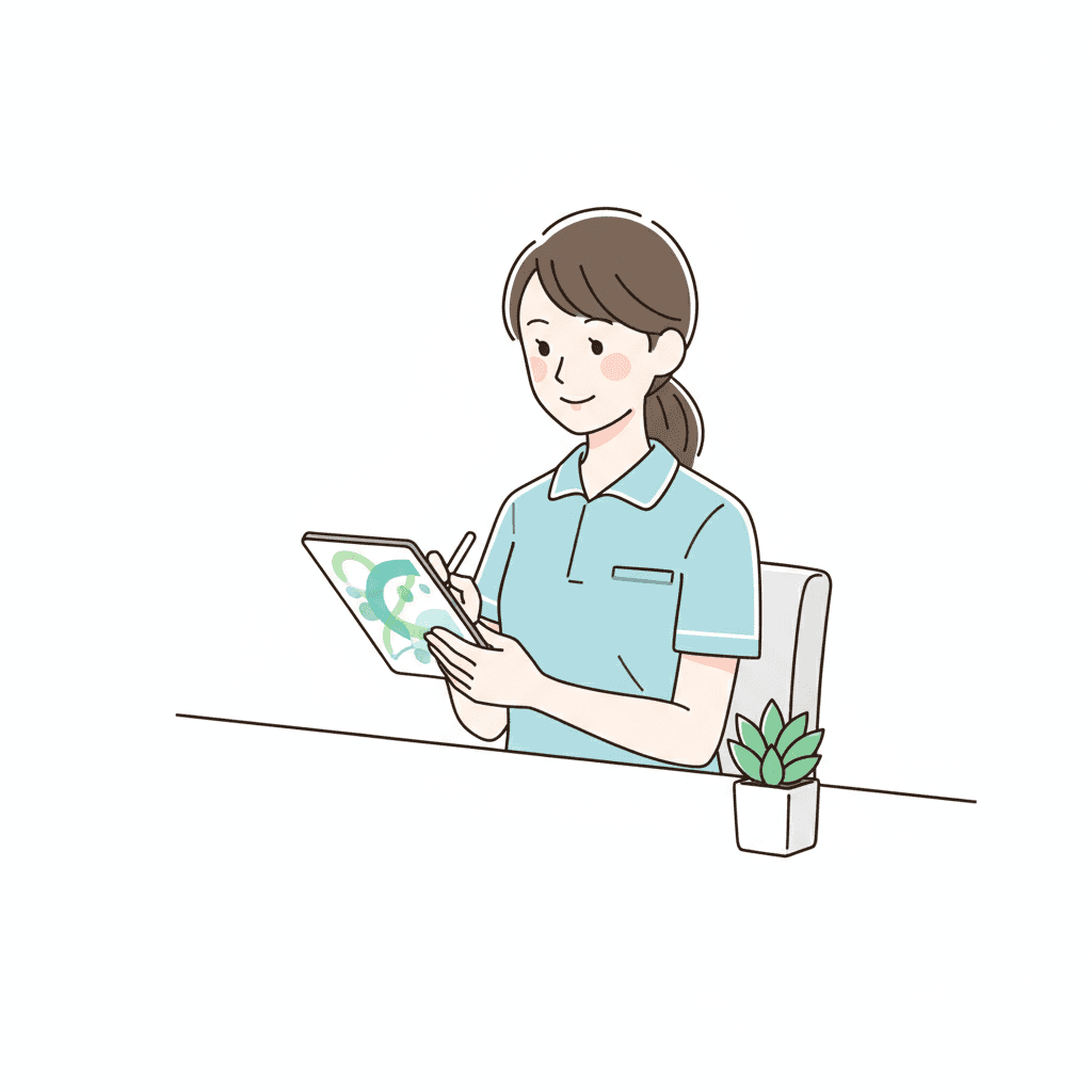 介護記録の書き方のイラスト