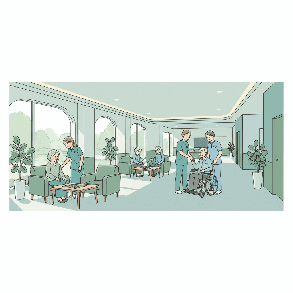 有料老人ホームとはのイラスト