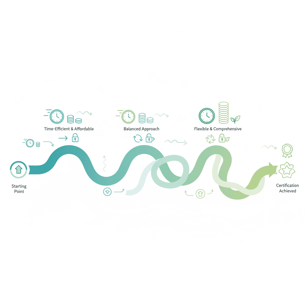 各ルートのメリット・デメリット比較のイラスト