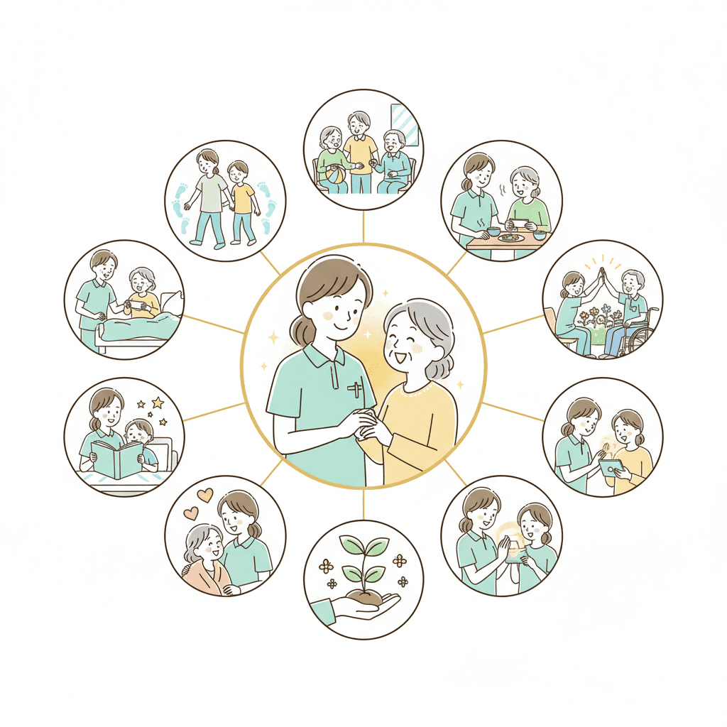 介護職のやりがいのイラスト