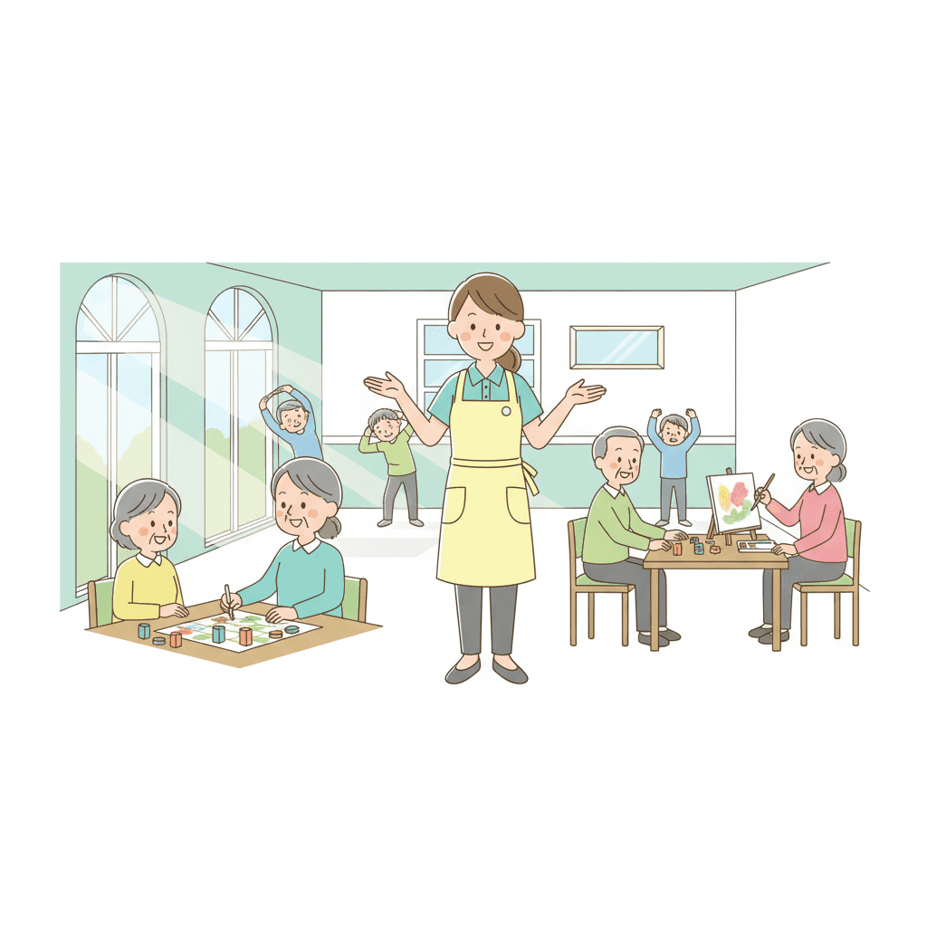 デイサービスの日勤勤務イメージ