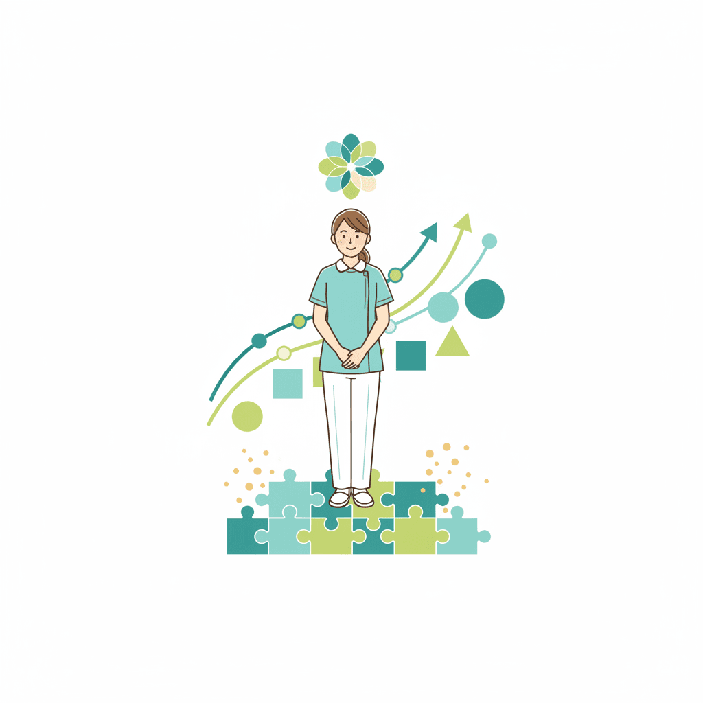 介護職の平均年収・月収を表すイラスト