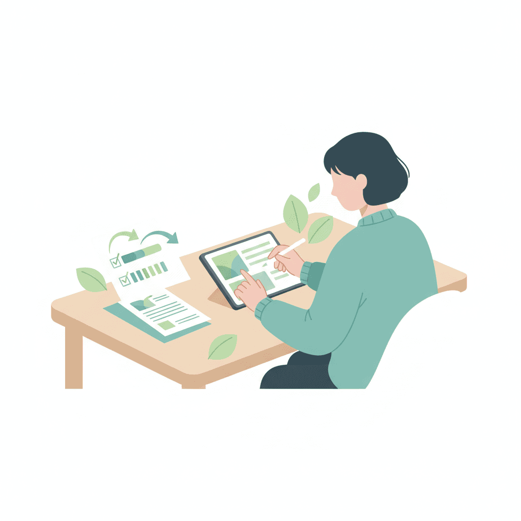 住宅手当の申請手続きのイラスト