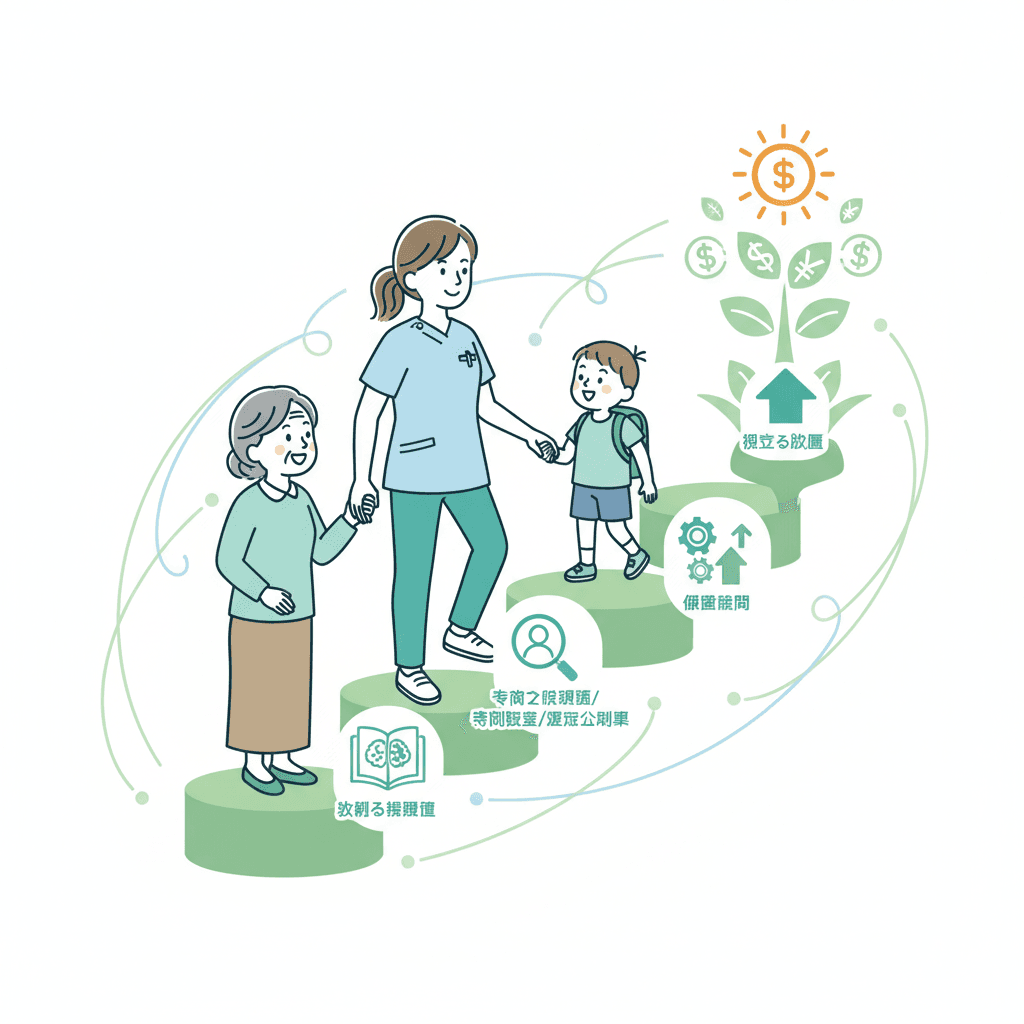 日勤のみでも収入を上げる方法のイラスト