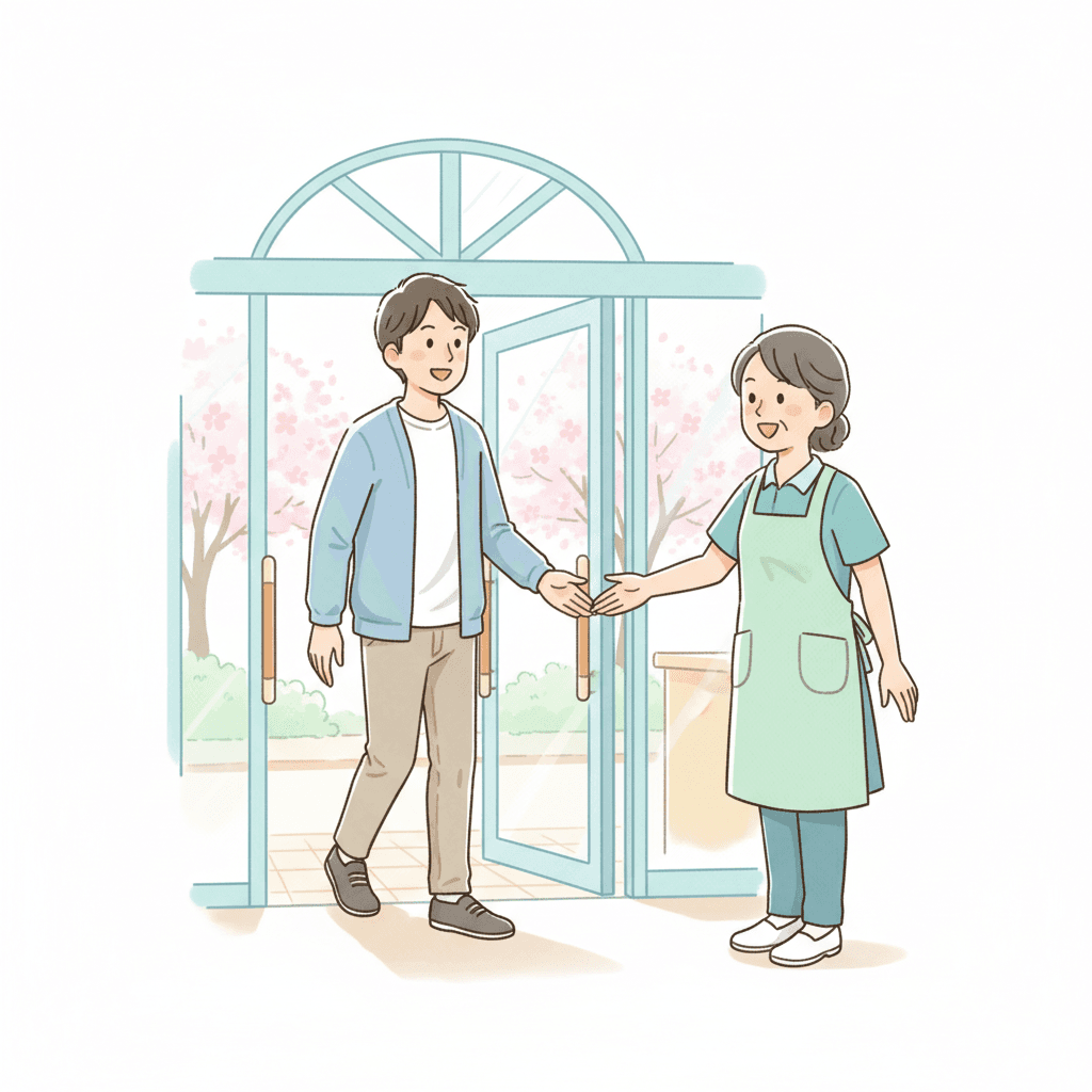 未経験から介護職の第一歩を踏み出すイメージイラスト