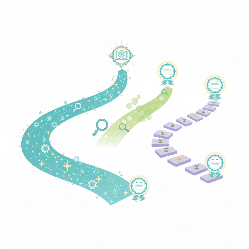 3つの合格戦略のイラスト