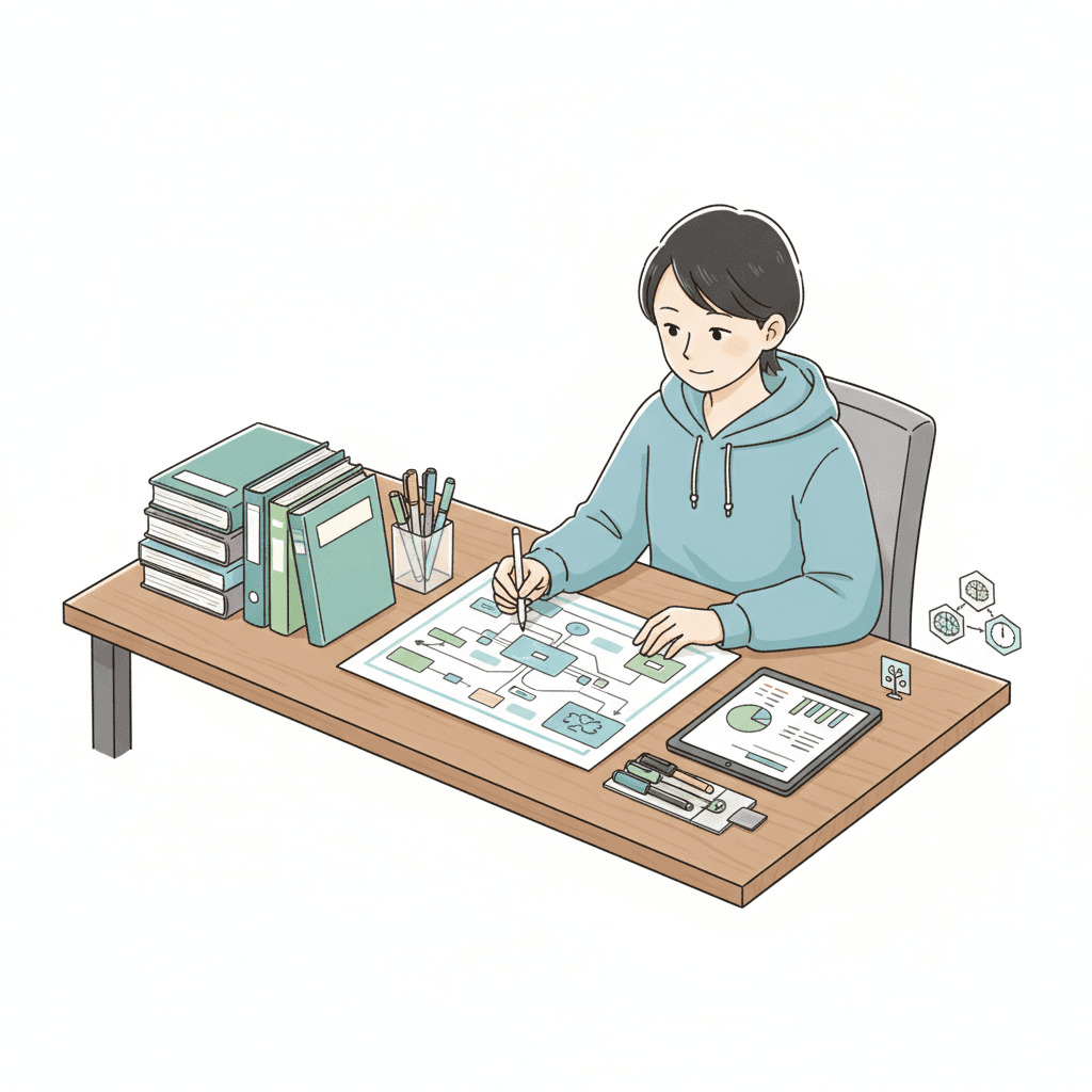 ケアマネ試験の効果的な勉強法のイラスト