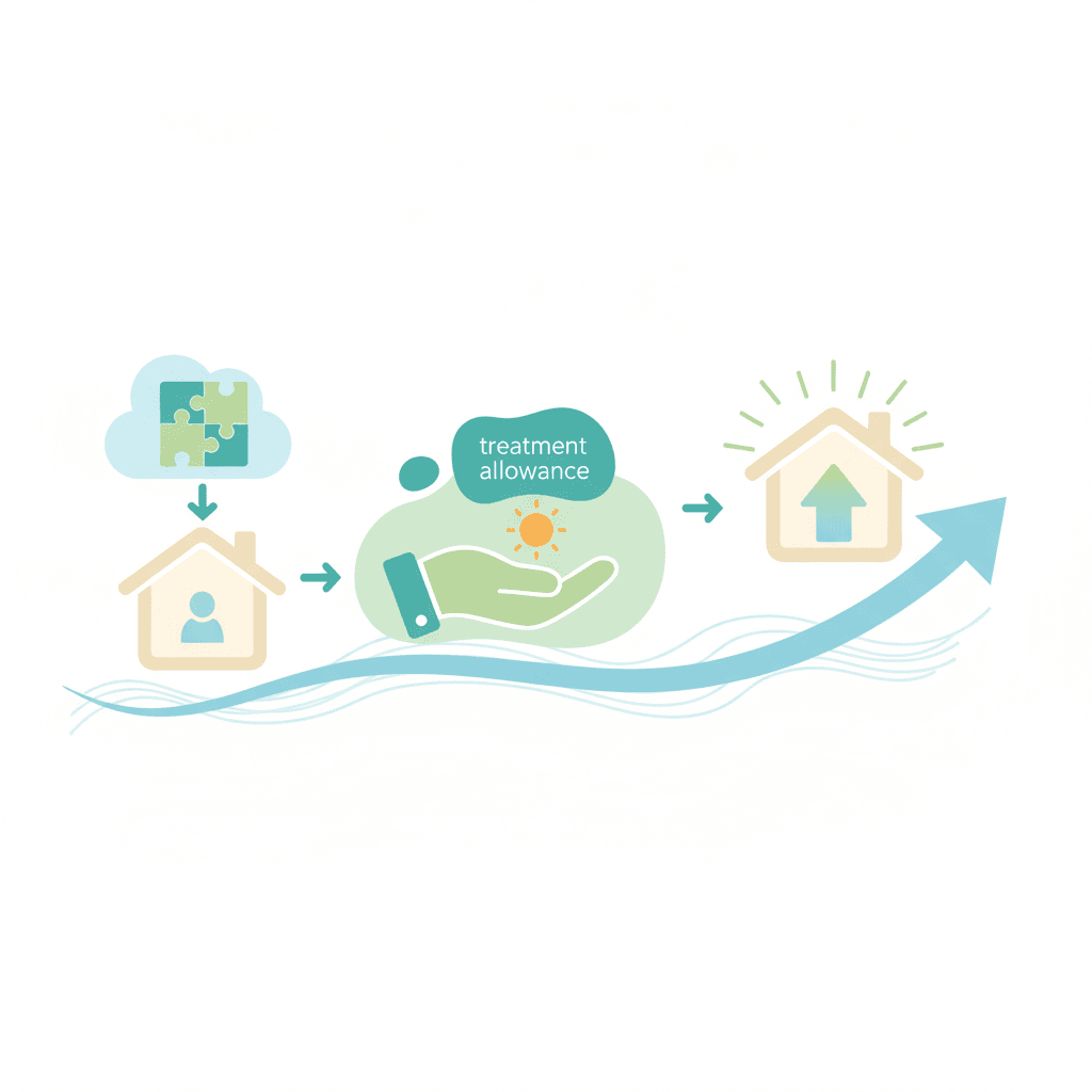 処遇改善加算でいくらもらえるかの計算方法のイラスト