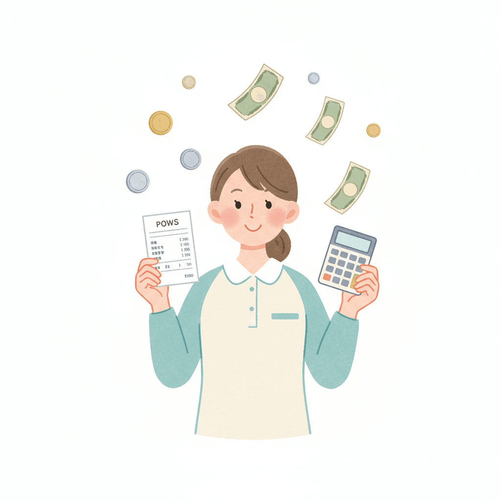 訪問介護の正社員の月収・年収相場をイメージしたイラスト