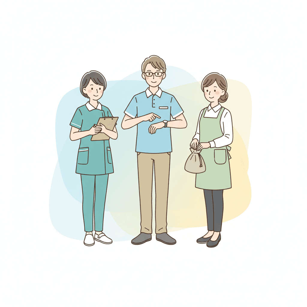 訪問介護の正社員・パート・登録ヘルパーの3つの雇用形態比較イメージ