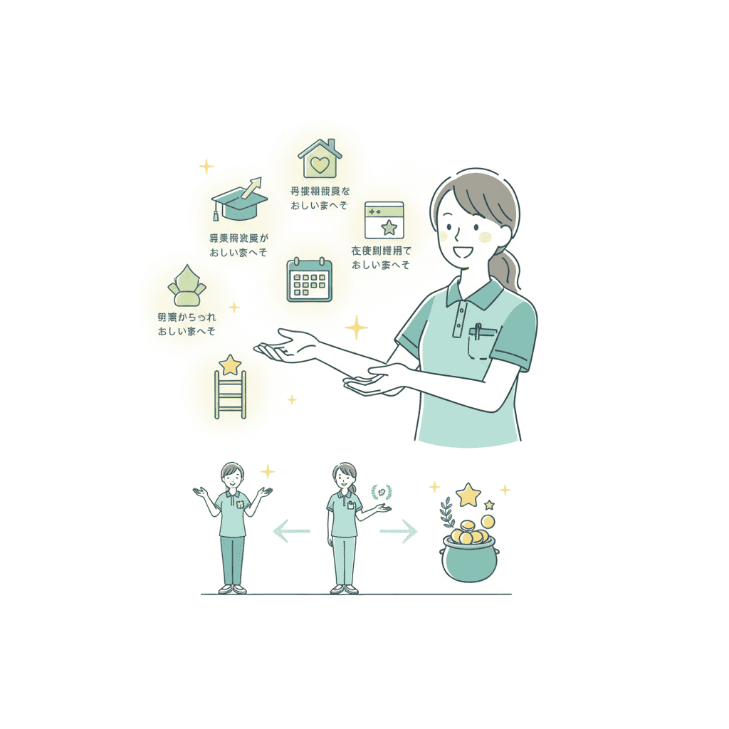 手当を増やして収入アップする方法のイラスト