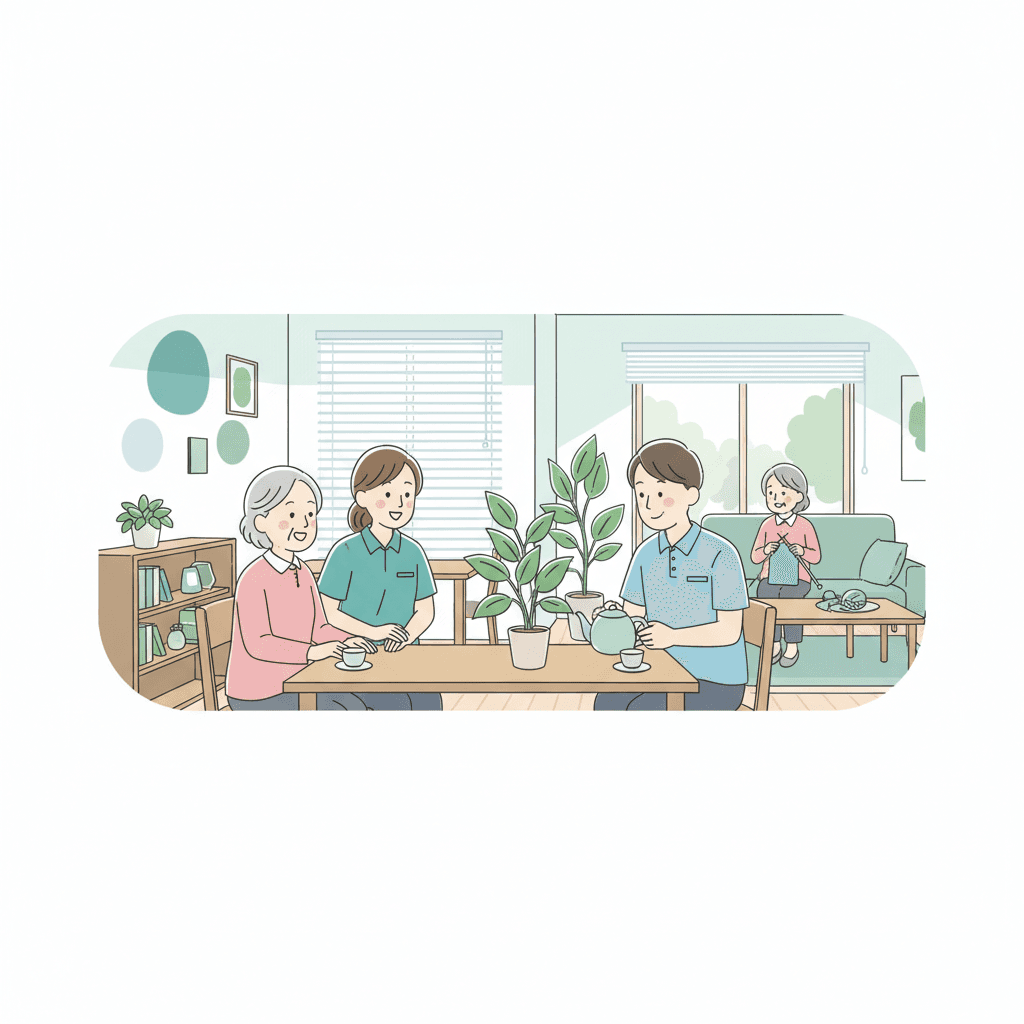 グループホームとはのイラスト