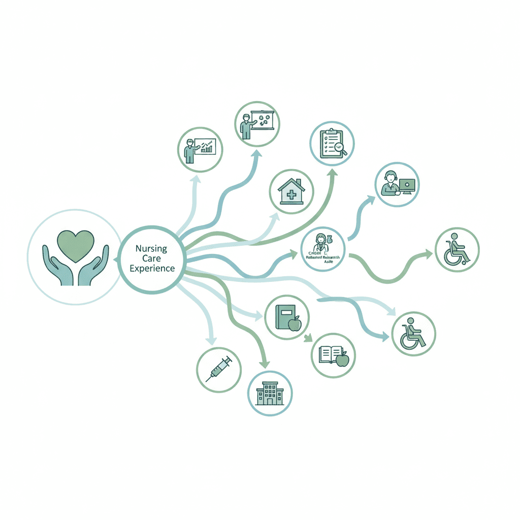 介護経験を活かせる他業種の職種のイラスト