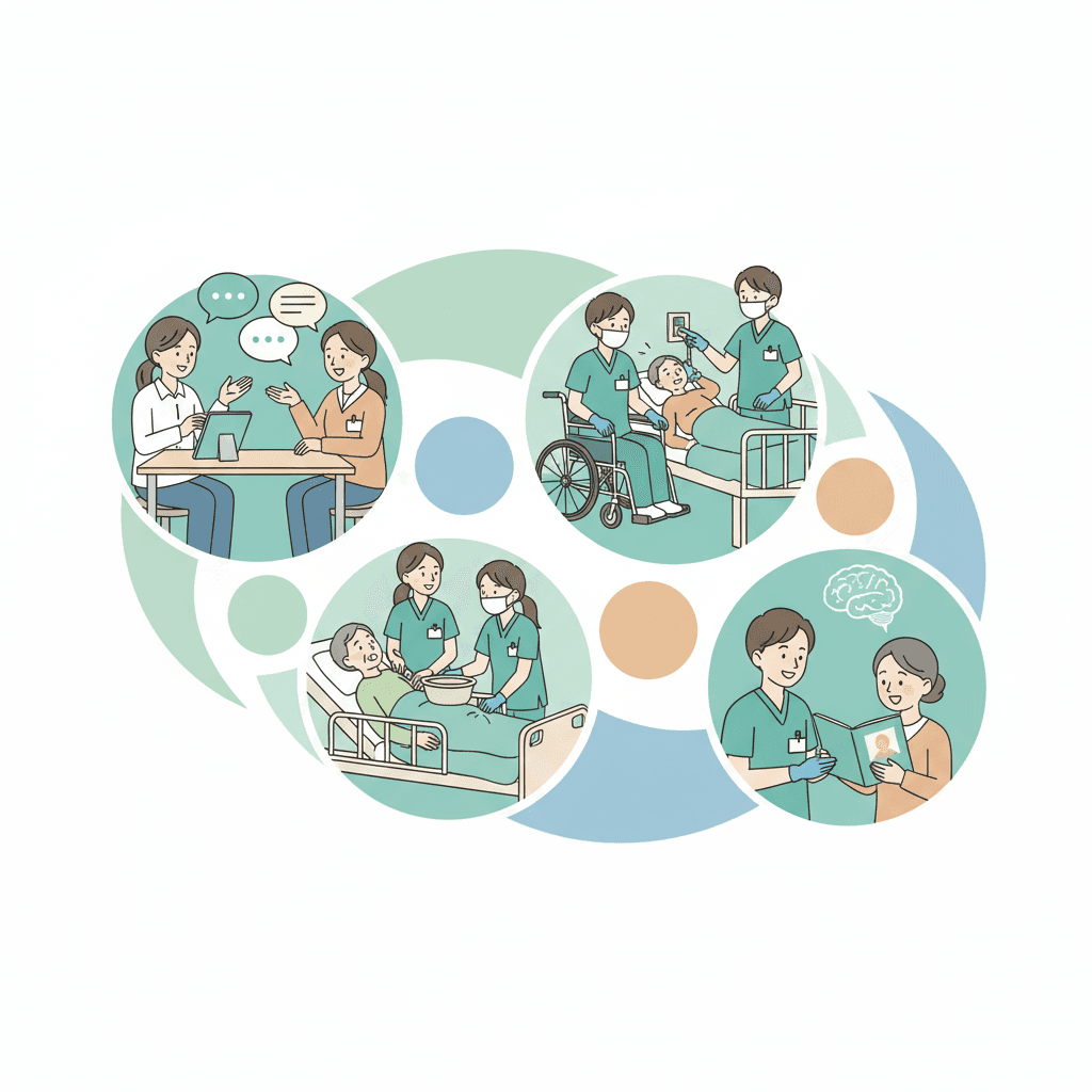 初任者研修10科目の詳細イラスト