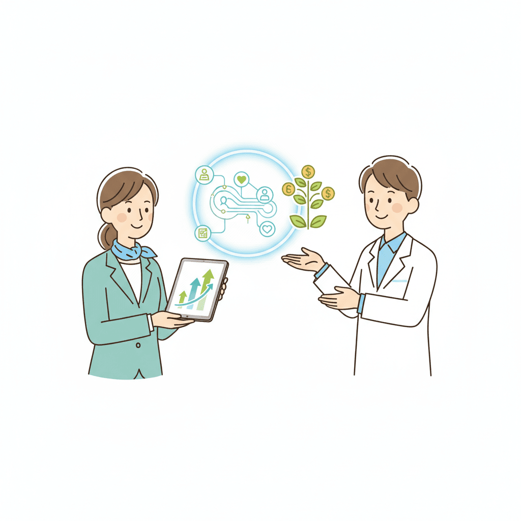 ケアマネの処遇改善のイラスト