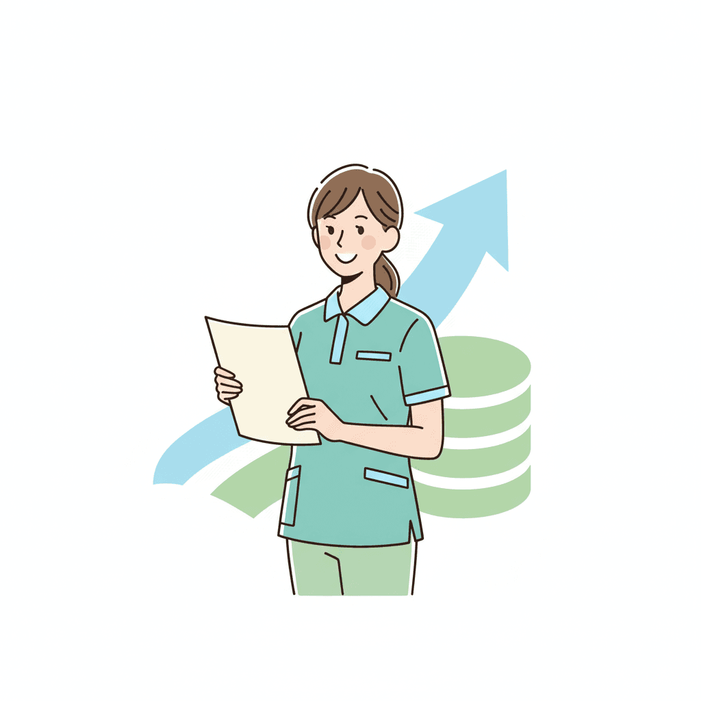 介護福祉士の資格を持つ介護職員のイメージイラスト