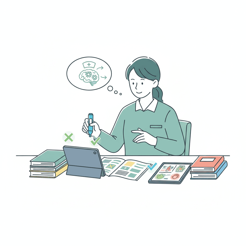 過去問を活用するコツのイラスト