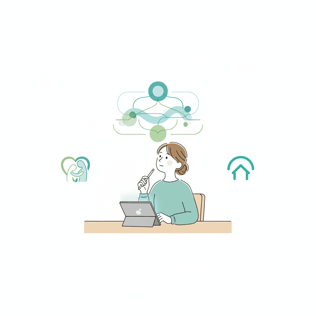 志望動機の基本構成を表すイラスト