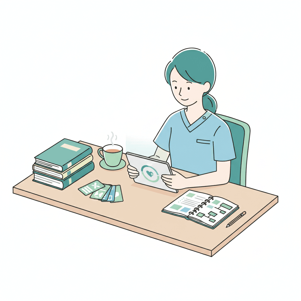 介護福祉士試験の効果的な勉強法のイラスト