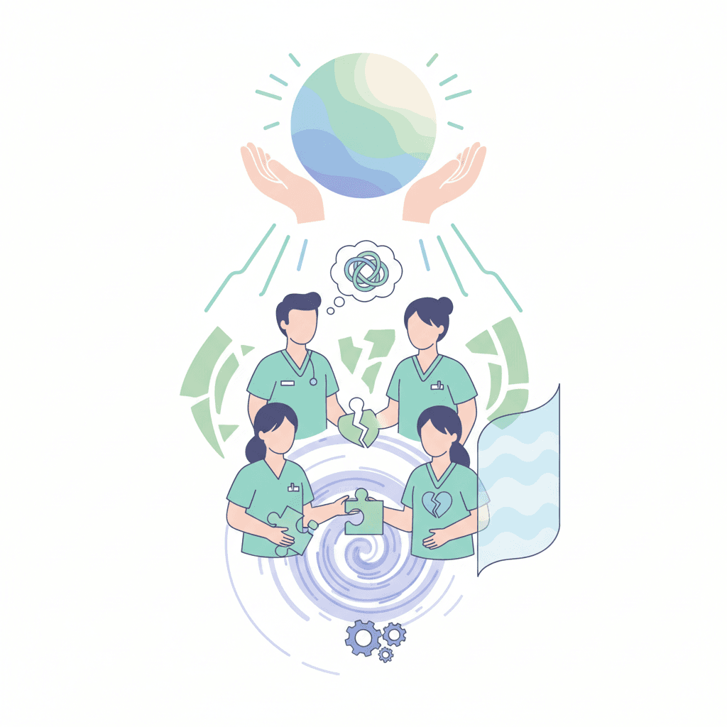 介護職の人間関係が悪くなる原因のイラスト