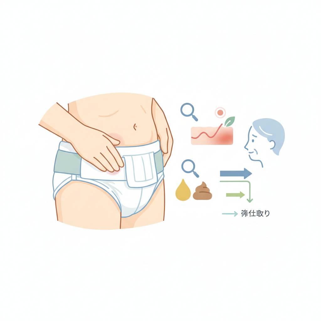 おむつ交換で見るべき観察ポイント|尿・便・皮膚から気づく体調変化と申し送り