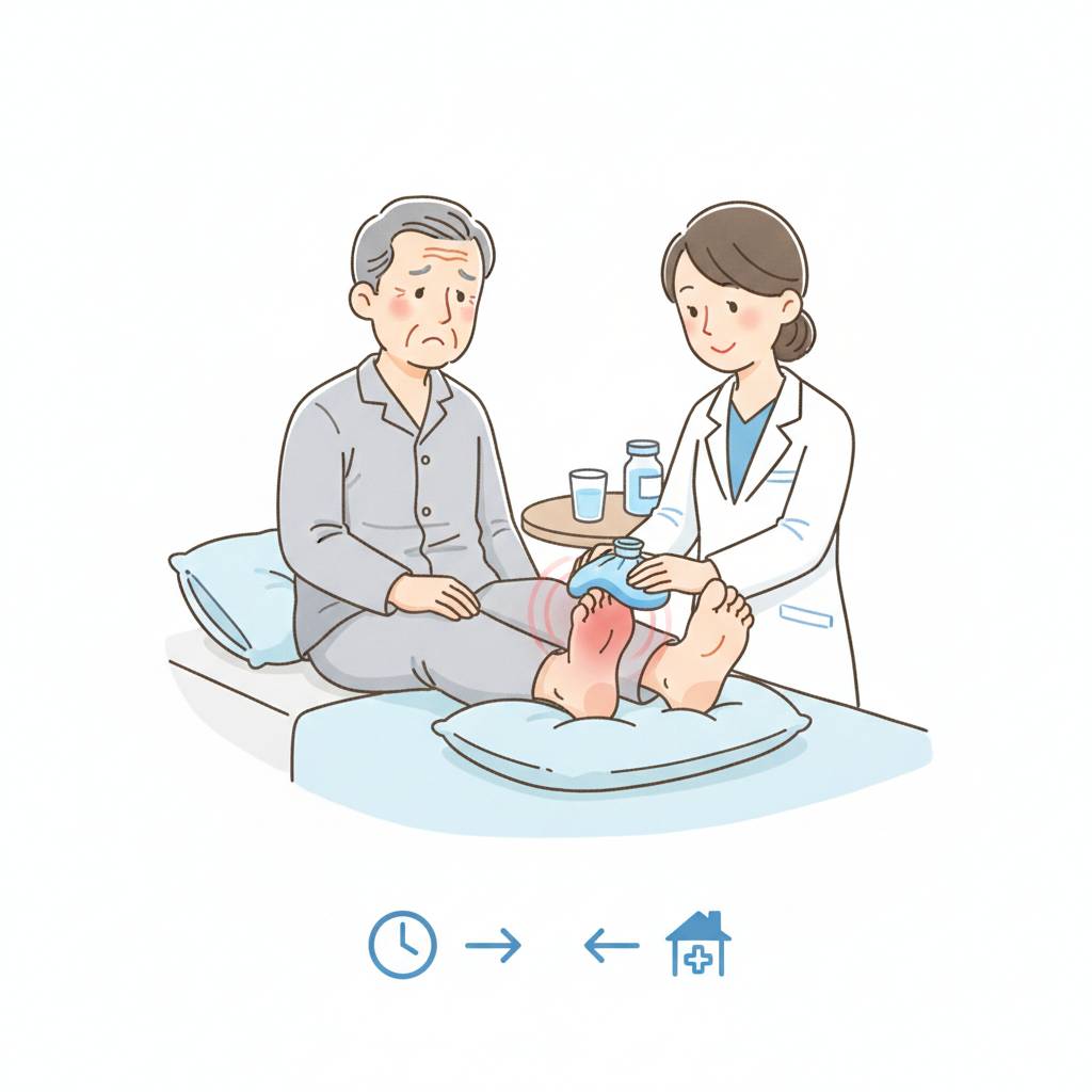 高齢者の痛風｜足の親指の激痛の原因・家庭での対応と受診の目安