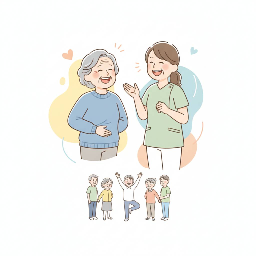 笑い・ユーモア療法は高齢者のうつ・QOLに効くか｜ラフターヨガを含む研究エビデンスを介護現場目線で読み解く